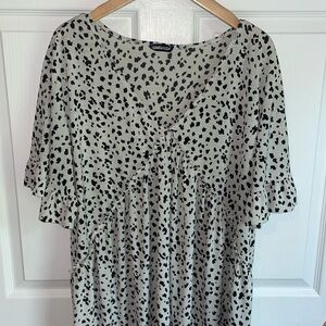 Hemish USA 3X black and white top